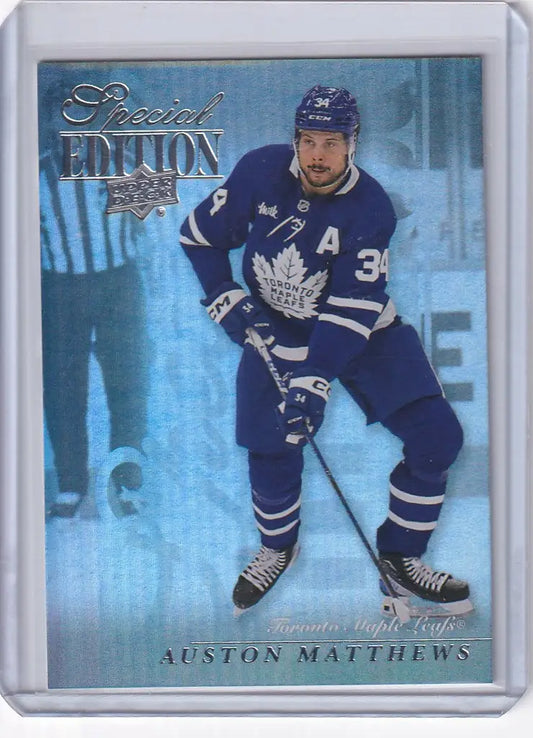 Hockey trading card of Auston Matthews from Upper Deck Series 1 Special Edition