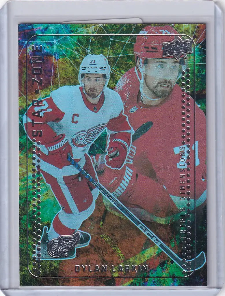 Hockey trading card of Dylan Larkin from Upper Deck Series of Detroit Red Wings