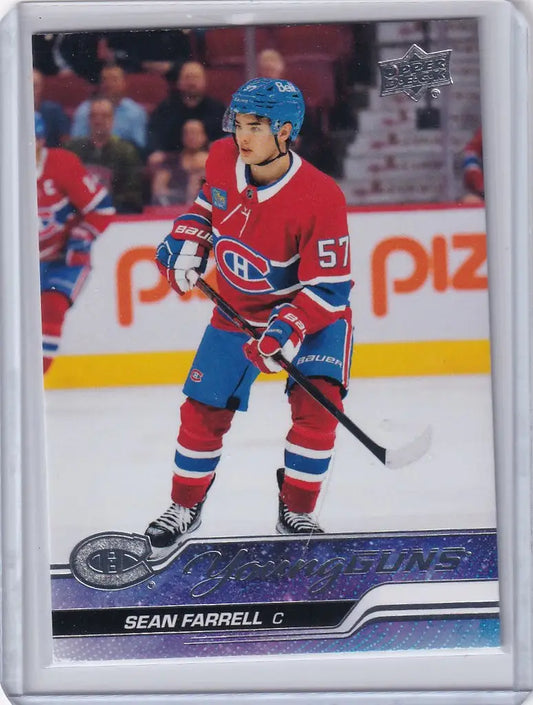 Hockey trading card of Sean Farrell from Upper Deck Series 1 Montreal Canadiens