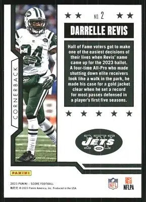 Darrelle Revis New York Jets Football Card from 2023 Score First Ballot collection