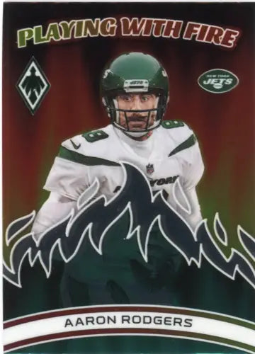 2023 Panini Phoenix Playing with Fire #7 Aaron Rodgers New York Jets Card NM-MT