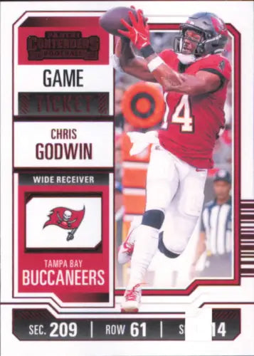 2023 Panini Contenders Game Ticket Red #93 Chris Godwin TB Buccaneers Football Card