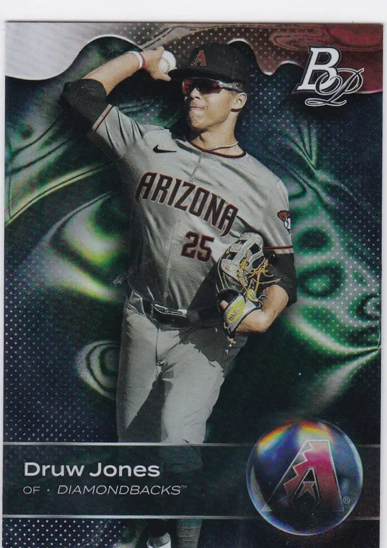 2023 Bowman Platinum Druw Jones Arizona Diamondbacks gray road uniform baseball card