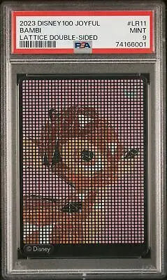 Graded Bambi lattice double-sided trading card from Disney100 Joyful Lattice collection