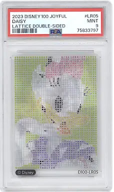 Graded Daisy Duck trading card from 2023 Card.Fun Disney100 Joyful Lattice PSA 9