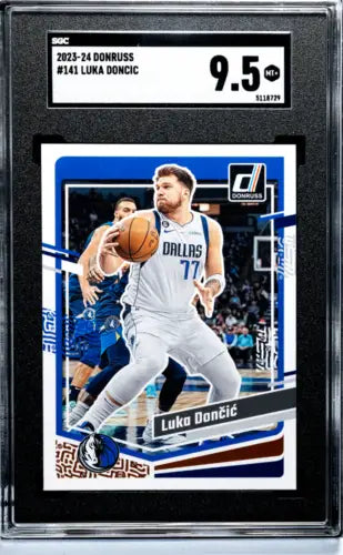 Graded 2023 Donruss Luka Doncic #141 card in SGC 9.5 condition for collectors