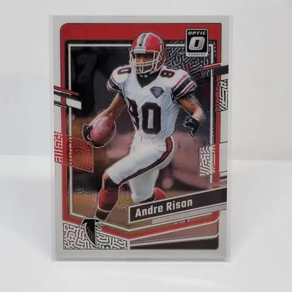 Football trading card of Andre Rison in White Cleveland Browns uniform from Donruss Optic