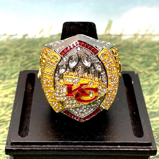 Sparkling Kansas City Chiefs Replica Super Bowl Championship Ring featuring Mahomes