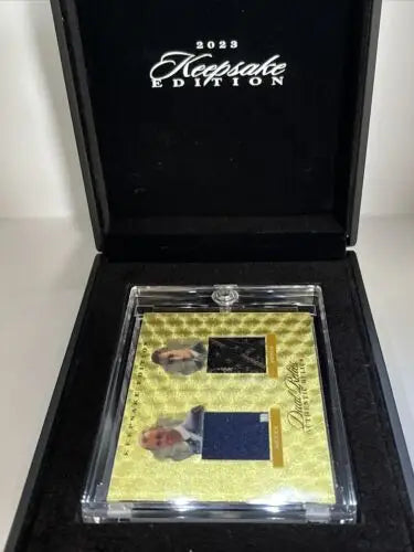 Framed 2023 Keepsake Edition card from the Edoardo Fendi Guccio Gucci 1/1 GOLD Dual Relic