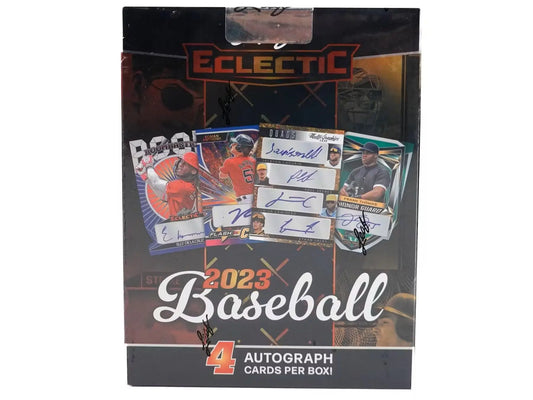 2022 Leaf Eclectic Baseball trading card box with autograph cards in hobby box