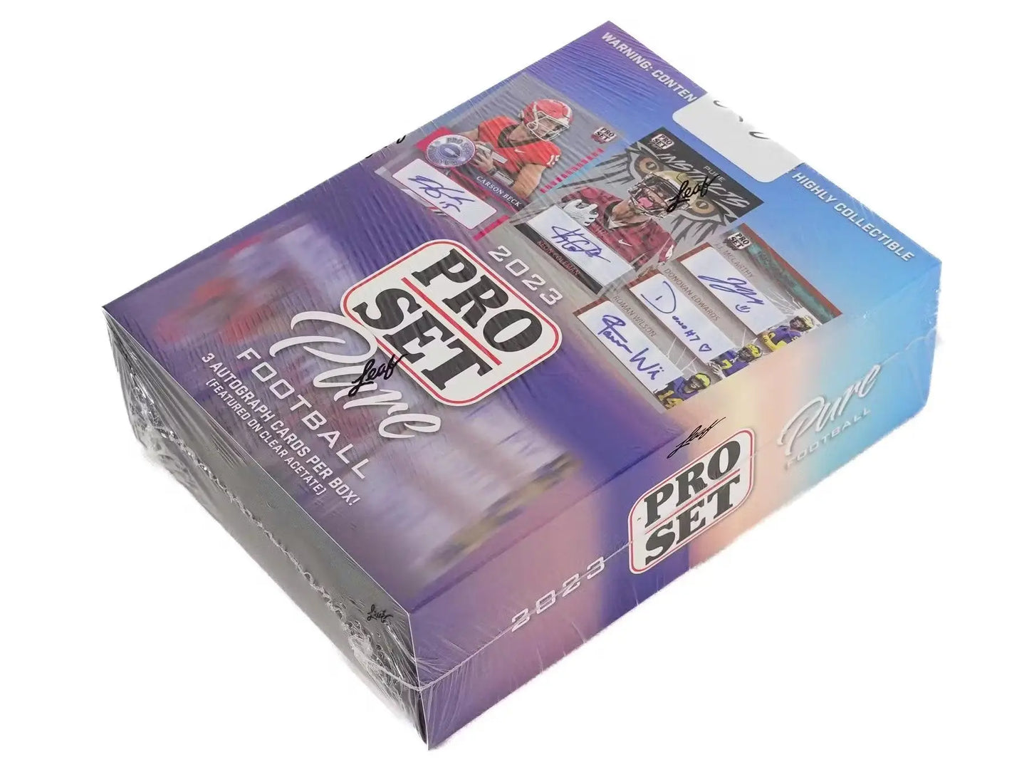 Sealed box of Pro Set football trading cards from the 1990s in Pro Set Pure box