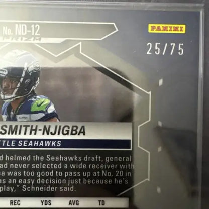 2023 Mosaic Jaxon Smith-Njigba NFL Debut Blue No Huddle Trading Card Seattle Seahawks