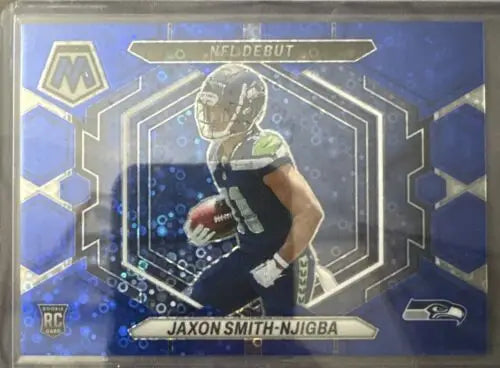 Jaxon Smith-Njigba NFL Debut trading card from 2023 Mosaic Seattle Seahawks collection