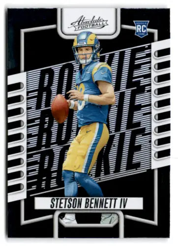 Stetson Bennett IV rookie football card from 2023 Panini Absolute NM-MT RC LA Rams