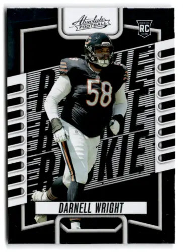 Darnell Wright rookie football card from 2023 Panini Absolute with original gloss