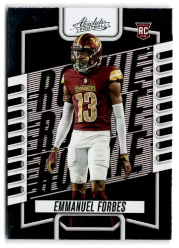 Emmanuel Forbes Panini Absolute rookie football card with original gloss finish