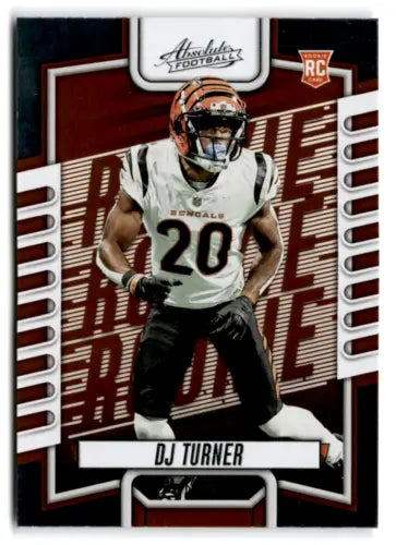 DJ Turner 2023 Panini Absolute rookie Bengals football card with original gloss finish