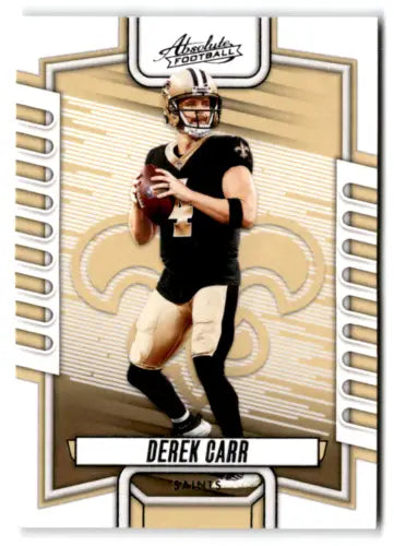 Derek Carr football card from 2023 Panini Absolute with original gloss finish