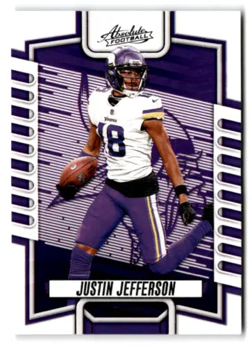 Justin Jefferson football card from 2023 Panini Absolute, original gloss finish