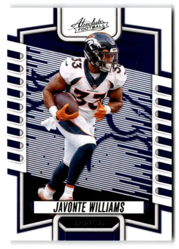 2023 Panini Absolute #54 Javonte Williams football card with original gloss finish