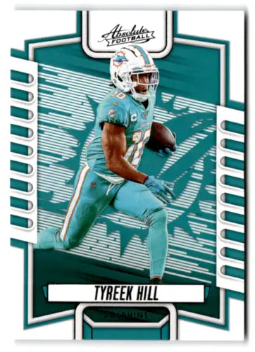 Tyreek Hill football card from 2023 Panini Absolute with original gloss, Dolphins ID:67726