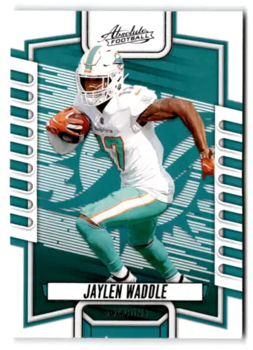 Jaylen Waddle football card from 2023 Panini Absolute with original gloss finish