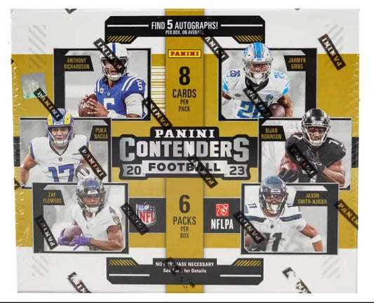 2023 Panini Contenders Football Hobby Box with NFL rookie ticket trading cards