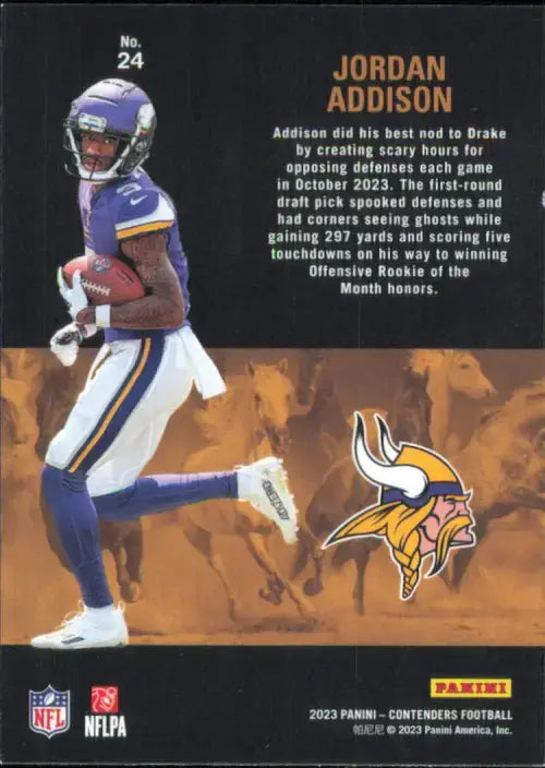 2023 Panini Contenders Rookie Stallions Bronze #24 Jordan Addison Vikings NM-MT