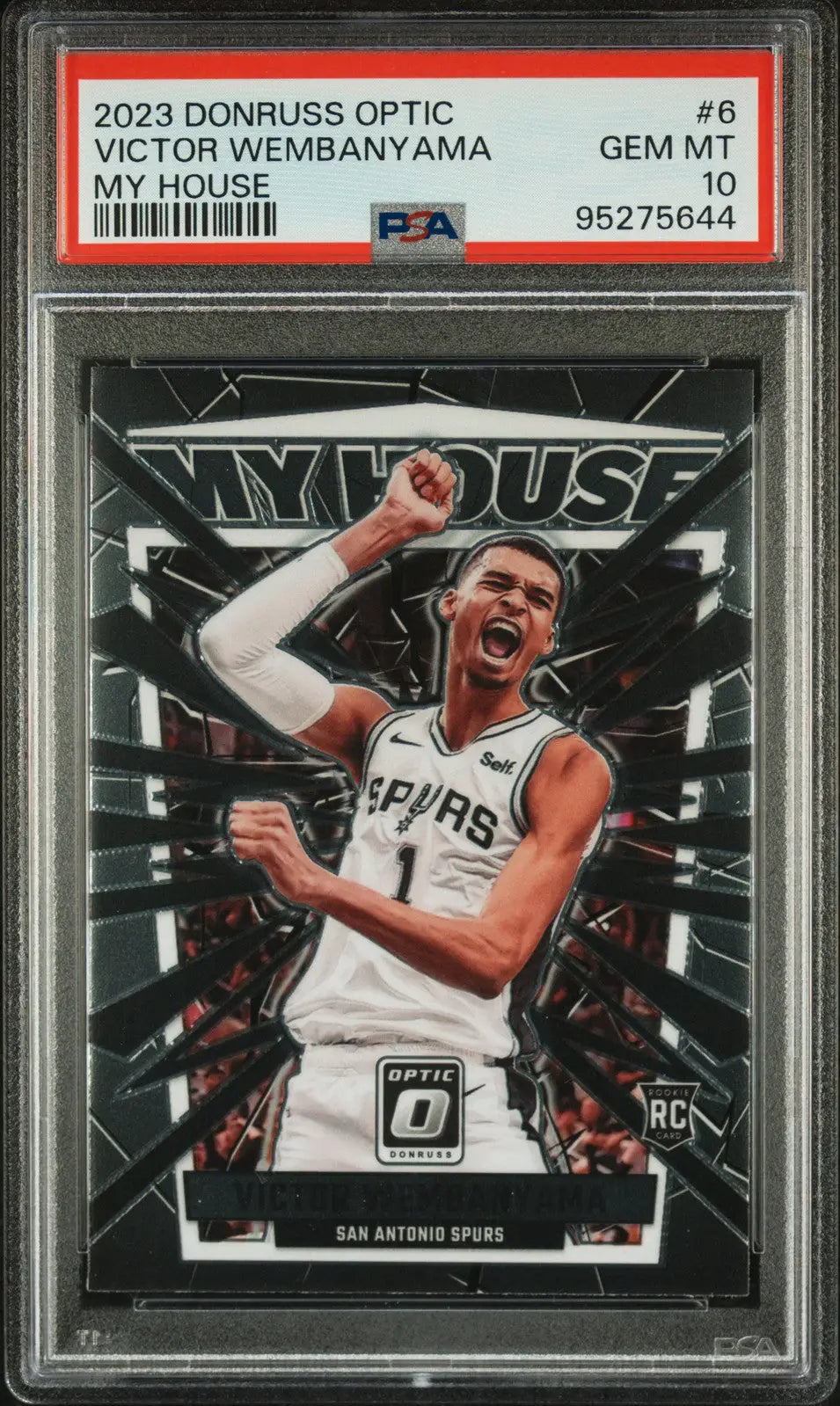 Graded 2023 Panini Donruss Optic My House Victor Wembanyama #6 Basketball Card PSA 10