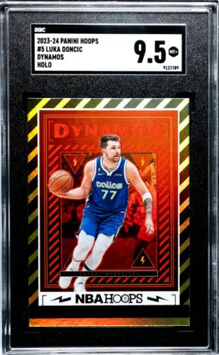 Graded Panini Hoops Luka Doncic #5 Dynamos Holo Basketball Card SGC 9.5