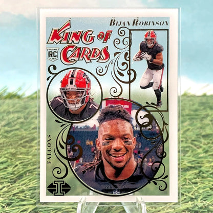 2023 Panini Illusions trading card featuring Bijan Robinson in red and black design