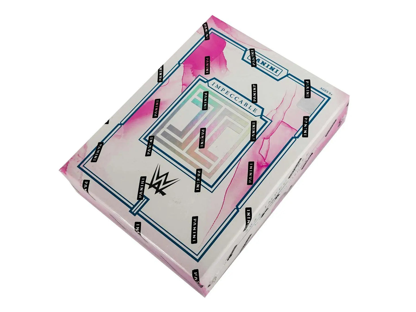 WWE Wrestling ring toy with pink and blue ropes, perfect for Jumbo Memorabilia collectors