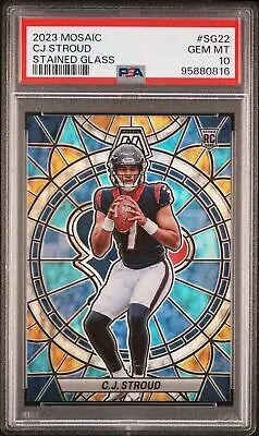 Graded C.J. Stroud 2023 Panini Mosaic Stained Glass Football Card PSA 10