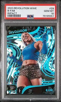 Graded B-Fab wrestling card from 2023 Panini Revolution WWE PSA 10 Impact series