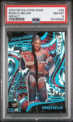 Graded Bianca Belair wrestling card from 2023 Panini Revolution WWE collection