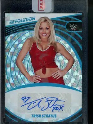 Trish Stratus autographed card from 2023 Panini Revolution WWE Trish Stratus #AG-TSH