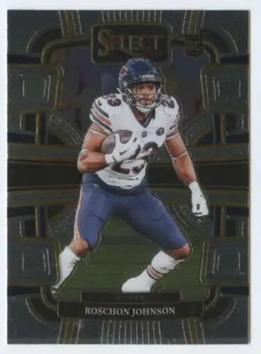 Roschon Johnson football card 2023 Panini Select original gloss Bears Concourse