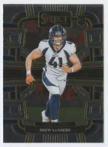 Drew Sanders football card from 2023 Panini Select featuring original gloss finish