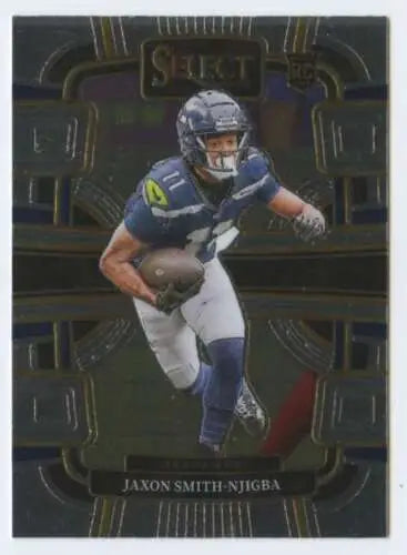 Jaxon Smith-Njigba football card showcasing original gloss from 2023 Panini Select series