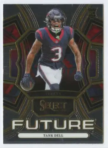 Tank Dell football card from 2023 Panini Select Select Future showcasing original gloss