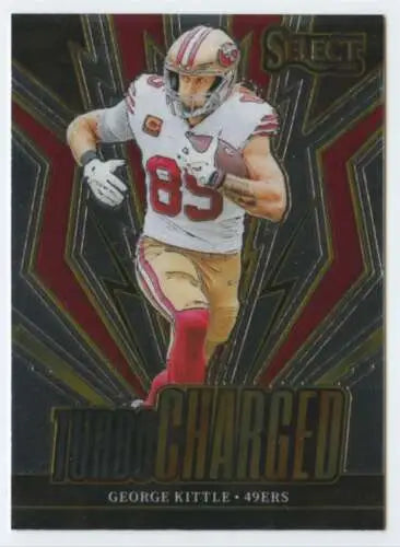 2023 Panini Select Turbocharged George Kittle football card with original gloss finish