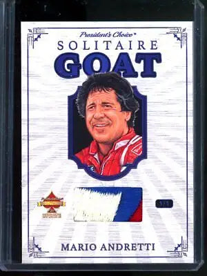 Mario Andretti trading card from 2023 President’s Choice Mario Andretti GOAT collection