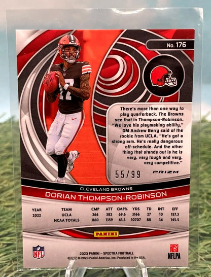 Dorian Thompson-Robinson Rookie Celestial trading card from 2023 Spectra Cleveland Browns