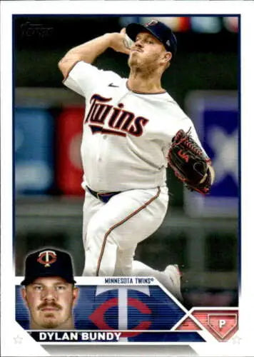 Dylan Bundy baseball card 2023 Topps #136 NM-MT Twins with original gloss finish