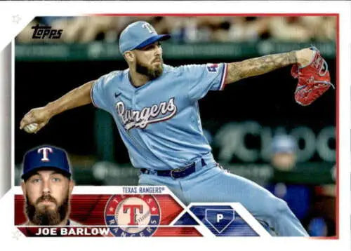 Joe Barlow baseball card from 2023 Topps #139 NM-MT Original Gloss Rangers