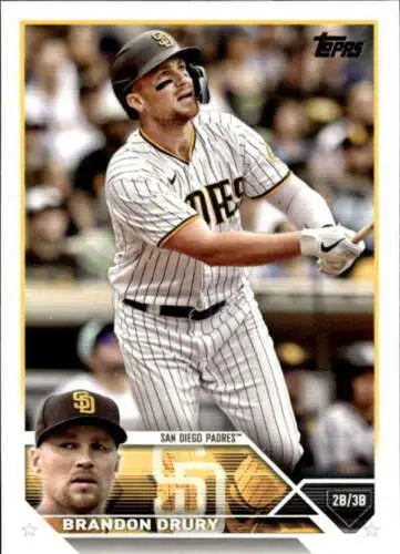 Brandon Drury baseball card from 2023 Topps #14 with original gloss design