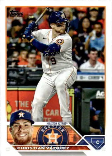 2023 Topps #157 Christian Vazquez NM-MT Astros baseball card with original gloss finish