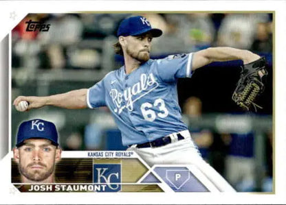 2023 Topps #194 Josh Staumont baseball card featuring original gloss for Royals fans