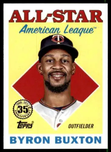 Byron Buxton baseball card featuring original gloss from 2023 Topps All-Star collection