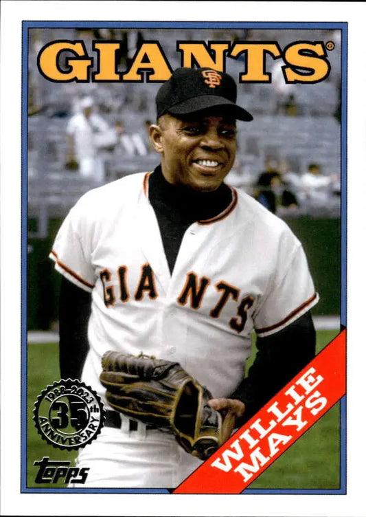 Willie Mays 2023 Topps 1988 Baseball card in San Francisco Giants home uniform